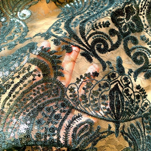 Free People Black Night Shimmers Mini Dress in Black - Picture 6 of 6